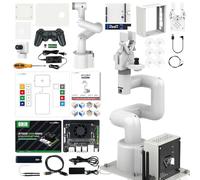 Yahboom Jetson Orin Nano Super 4GB Robotic Arm MyCobot280 Open Source 7DOF Collaborative Robot Desktop Educational Robotic Arm Python Programming&ROS with Adaptive Gripper,Base to Fix