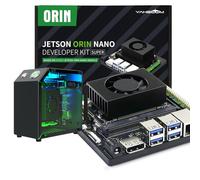 Yahboom Jetson Orin Nano Super 8GB Mini PC Kit,67 Tops,256G SSD | with Jetson Case, RGB Cooling, USB Microphone Camera, Electronic Kit Intelligence