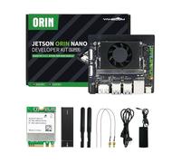 Yahboom Jetson Orin Nano Super Kit de développement 4 Go 34 Tops, SSD Burning Enclosure, Ubuntu 22.04 System Artificial Intelligence Robot Kit (Orin Nano 4 Go sans SSD Ki-t)
