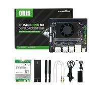 Yahboom Jetson Orin NX Development Kit 157 tops WiFi 256 Go SSD Ubuntu 22.04 System AI Smart Robot K-it Dissipation thermique Convient pour les projets électroniques (Orin NX 16 Go sans kit SSD)
