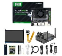 Yahboom Jetson Orin NX Super Development Kit 117TOPS WiFi SSD Ubuntu 22.04 Système AI Smart Robot K-it Heat Dissipation Suitable for Electronic Projects, Programming (Orin NX 16GB Superior Kit)