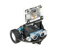 Yahboom Micro:bit Project Smart Robot Car AI Visual Recognition Graphical Programming Line Tracking Ultrasonic Sensor IR Remote Control(Standard Kit Without V2)