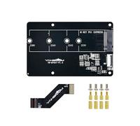 Yahboom PCIe to M.2 Adapter Board,M.2 Hat+,Compatible with RPi 5, Supports Installation of NVMe Protocol 2280/2260/2242/2230 M.2 SSD and Pi5 Radiator (PCIe to M.2 Adapter)