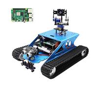 Yahboom Raspberry Pi 4B Robotique avec caméra programmable AI Python Electronic DIY Tank Robot Kit pour adolescents adultes Stem Compatible Pi 4B Modèle 3B (avec Pi 4B-8GB)