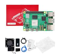 Yahboom Raspberry Pi 5 2GB + PD Power Adapter,Acrylic Case,Rradiator,64GB TF Card Cortex-A76 CPU Suitable for AI Artificial Intelligence Programming Python Ubuntu (2GB-Cooling Boost Kit)