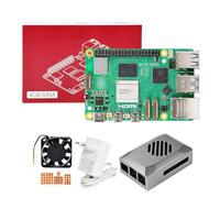 Yahboom Raspberry Pi 5 Developer Kit 4GB + PD Power Supply + ABS Case (with Fan) Ubuntu20.04 ROS2 for AI Programming Python (4GB-Basic Kit)