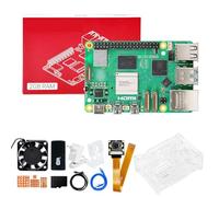 Yahboom Raspberry Pi 5 Starter Kit 2GB,IMX219 Camera,64GB SD Card,Pi 5 Case Passive Cooling, 27W 5.1V 5A USB C Power Supply, HDMI Cable Ubuntu20.04 ROS2 (2GB-IMX219 Camera Kit)