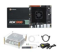 Yahboom RDK S100 AI Development Board Kit 80TOPS,with 64GB Emmc Storage,Network Wireless Card,Acrylic Case,HDMI Cable,for Mechanical Engineers Developing Electronic Project(RDK S100 Basic Kit)