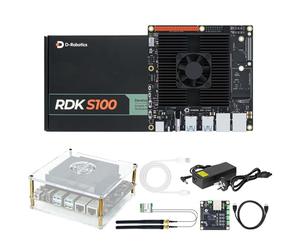 Yahboom RDK S100/S100P 80/128TOPS Performance-Enhanced,Python Programming, with MCU Expansion Board/Acrylic Case/Wireless Network Card,for Robot Development(RDK S100 MCU Expansion ADV Kit)