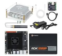 Yahboom RDK S100P/S100P 80/128TOPS Performance-Enhanced,Python Programming, with MCU Expansion Board/Acrylic Case/Wireless Network Card,for Robot Development(RDK S100P MCU Expansion ADV Kit)