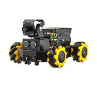 Yahboom Robot Car Kit for Raspberry Pi-5 Supports Ros2 Humble Version Automatic Line Patrol Driving AI Vision with RGB Light Bar,Suitable for 16+ Teenagers, Mechanical Engineers (Without RPi)
