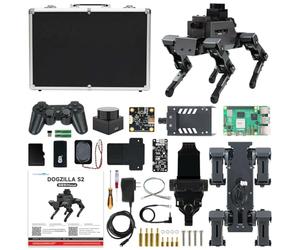 Yahboom ROS2 Robot Dog with RPi 5 AI Model Voice Embodied Intelligence OpenCV Programmable Bionic Quadruped AI Robotic Dog,for Educational Python Programming (DOGZILLA S2 with Pi 5-4G with AlumBox)