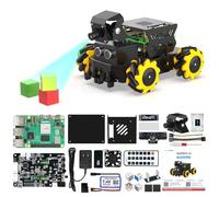 Yahboom RPi-5 4GB AI Robot Car Kit Ros 2 Robot Automatic Line Patrol AI Vision Suitable for 16+ Teenagers,Adults,Mechanical Engineers,Supports App Control (Standard with RPi5-4GB)