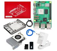 Yahboom RPi 5 Starter Kit 1GB,64GB SD Card,Pi 5 Case Official Active Cooling, 27W 5.1V 5A USB C Power Supply, HDMI Cable Ubuntu20.04 ROS2 (1GB-Official Cooler Kit)