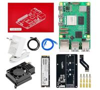 Yahboom RPi5 Developer Kit 1GB + PD Power Adapter+Pi 5 Case Active Cooling+PCIe M.2 SSD+256G SSD ROS2 System Ubuntu20.04 Suitable for AI Programming Python (1GB-PCIe M.2 SSD Kit)