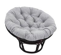 Yahbrra Coussin de Chaise Papasan Coussin de Sol pour Chaise Pivotante Fauteuil Papasan Rond Fauteuil en Polyrotin Diamètre 100 Cm et Épaisseur du Coussin 10 Cm Coussin de Fauteuil (Color : Grey, Si