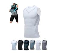 Yahbrra Gilet Amincissant Vitalvest, Gilet Amincissant, Nouvelle Version 2024, Gilet Façonnant Ionique pour Hommes(White1,M)