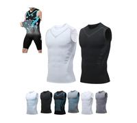 Yahbrra Gilet Amincissant Vitalvest, Nouvelle Version 2024, Façonnant Ionique pour Hommes (Black1+White1-2 Pièces, M)
