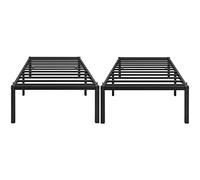 Yaheetech 2 Lits Simple en Métal Assemblage Simple pour Petits Espaces Adultes 90x200 cm