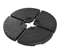 Yaheetech 4 Pièces Pieds de Parasol Noir Lestage pour Parasols 48,5 × 48,5 × 7,5 cm Rempli d’Eau 52L ou de Sable 66kg pour Terrasse Piscine Patio Jardin Restaurant
