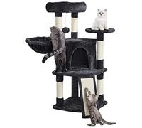Yaheetech Arbre à Chat 106 cm, Griffoir en Sisal, Chats Petits/Moyens Noir