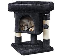 Yaheetech Arbre à Chat Design avec Niche et Plate-Forme Arbre-griffoir Tour pour Chat Hauteur 59cm Noir
