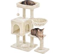 Yaheetech Arbre à Chat Hauteur 96cm Arbre à Grimper Griffoir avec Plate-Forme Centre d'activités et Boule en Peluche Beige