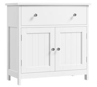 Yaheetech Armoire de Salle de Bain Meuble sous Lavabo avec Tiroir et 2 Portes Meuble de Rangement 60 × 30 × 60 cm Blanc