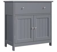 Yaheetech Armoire de Salle de Bain, Meuble sous Lavabo sous Vasque, avec 1 Tiroir et 2 Portes 60 × 30 × 60 cm Gris Foncé