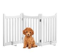 Yaheetech Barrière de sécurité sans perçage autoportante Pliable Parc pour Chien en Bois 151,5×60,5×2cm Barrière Chien Intérieur Parc Chiot Clôture pour Animaux de Compagnie