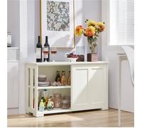 Yaheetech Buffet Armoir Bas de Cuisine 106,7 x 33 x 63 cm avec 2 Portes Coulissantes Bahut Meuble de Rangement Salon/Salle à Manger