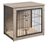 Yaheetech Cage pour Chien Intérieur Cage pour Animaux Maison pour Chien Niche en Bois pour Animaux de Compagnie 69×51×61 cm Gris