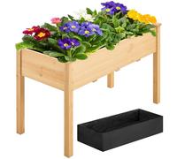 Yaheetech Carré à Plantes en Bois Carré Potager sur Pieds pour Intérieur Extérieur 121 x 60 x 76,5 cm