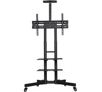 Yaheetech Chariot Mobile de TV 32 inch - 75 inch Plasma/LCD/LED Max. VESA 600x400 mm 2 tablettes Chariot Plancher avec Système de Gestion des Câbles