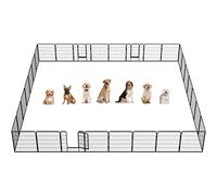 Yaheetech Clôture Décorative 32 Panneaux 80 cm Enclos Métal pour Jardin Brise-Vue