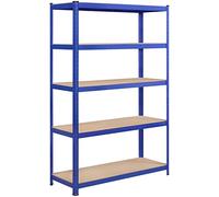 Yaheetech Etagère/Rayonnage de Garage/Atelier/Rangement/Stockage Charge Lourde Résistant 5 Niveaux 180 x 120 x 45 cm Capacité 875 kg Bleu