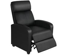 Yaheetech Fauteuil de Relaxation avec Fonction Réglable Similicuir synthétique - - pour Salon, Chambre à Coucher, Home cinéma