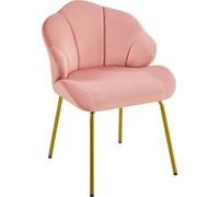 Yaheetech Fauteuil de Salon Moderne Confortable Design Coquillage Rose
