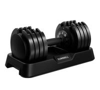 Yaheetech Haltère Réglable de Musculation Compact Haltère à Charge Variable pour Entraînement Fitness Gym à Domicile Bureau 25 kg Noir