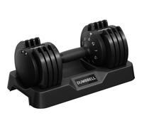 Yaheetech Haltère Réglable de Musculation Compact Haltère à Charge Variable pour Entraînement Fitness Gym à Domicile Bureau 12 kg Noir