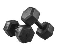 Yaheetech Lot de 2 Haltères Hexagonales Courts 2x4kg -6kg ou 8kg Kit Dumbbell de Cross Training et de Musculation Fitness Noir