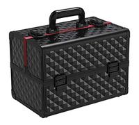 Yaheetech Mallette à Maquillage XL Coffret à Cosmétiques Beauty Case pour Voyage Coiffeur/Maquilleur/Visagiste 35 x 22 x 25 cm Noir