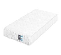 Yaheetech Matelas 90x200x23cm，Matelas Hybride à Ressorts Ensachés et Mousse Haute Densité, 7 Zones Ergonomiques, 448 Ressorts, Dureté Moyenne, Respirant, pour Chambre Adulte, Ado, Petit Espace