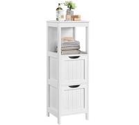 Yaheetech Meuble Rangement Salle de Bain 30 x 30 x 89 cm Blanc