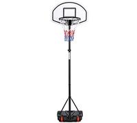 Yaheetech Panier de Basket Exterieur/Interieur Hauteur Réglable 159-214 cm avec roulettes Noir