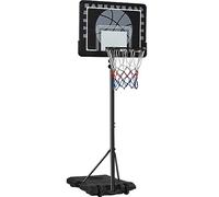 Yaheetech Panier de Basket Extérieur Portable Réglable en Hauteur 219-249/234-264 cm Panier de Basket sur Pied à roulettes avec Base de Lestage Panneau Arrière Robuste Noir