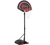 Yaheetech Panier de Basket Portable sur Pied avec Poteau Panneau Base de Lestage sur roulettes Panier de Basket-Ball Hauteur Réglable 170-230cm