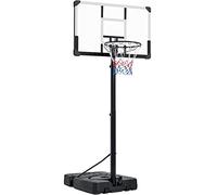 Yaheetech Panier de Basket sur Pied Portable Panier de Basket Extérieur/Intérieur Réglable en Hauteur 288,5-363 cm avec Base Lestable à roulettes