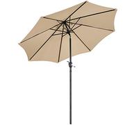 Yaheetech Parasol de Jardin Extérieur Parasol Inclinable 230cm/270cm/327cm avec 8 Baleines Cadre en Métal Protection Solaire pour Jardin Terrasse Patio Piscine Plage Balcon 270 cm Kaki
