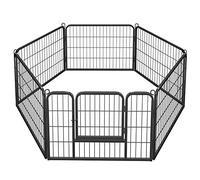 Yaheetech Parc Enclos Chien Chiot Lapin Rongeur Cage Clôture Chenil en Métal Interieur Pliable 80x60 cm